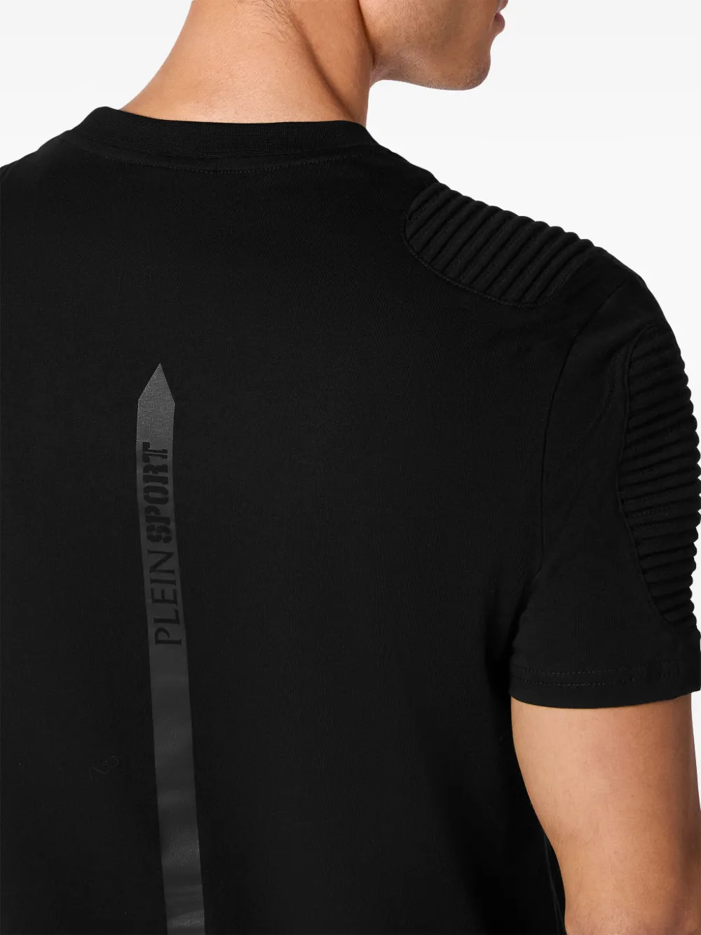 Plein Sport T-shirt met logopatch Zwart