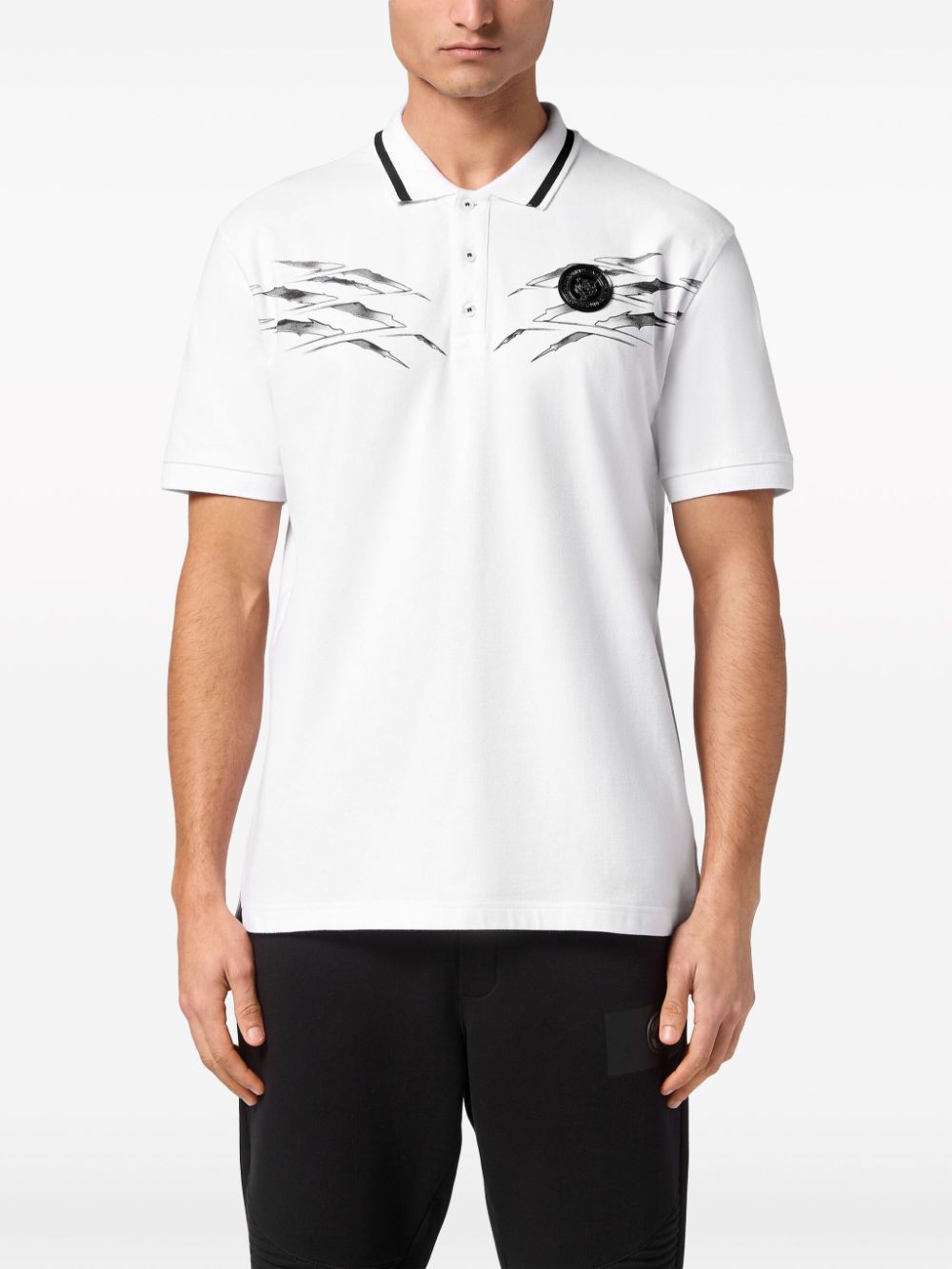 Plein Sport Poloshirt met print - Wit