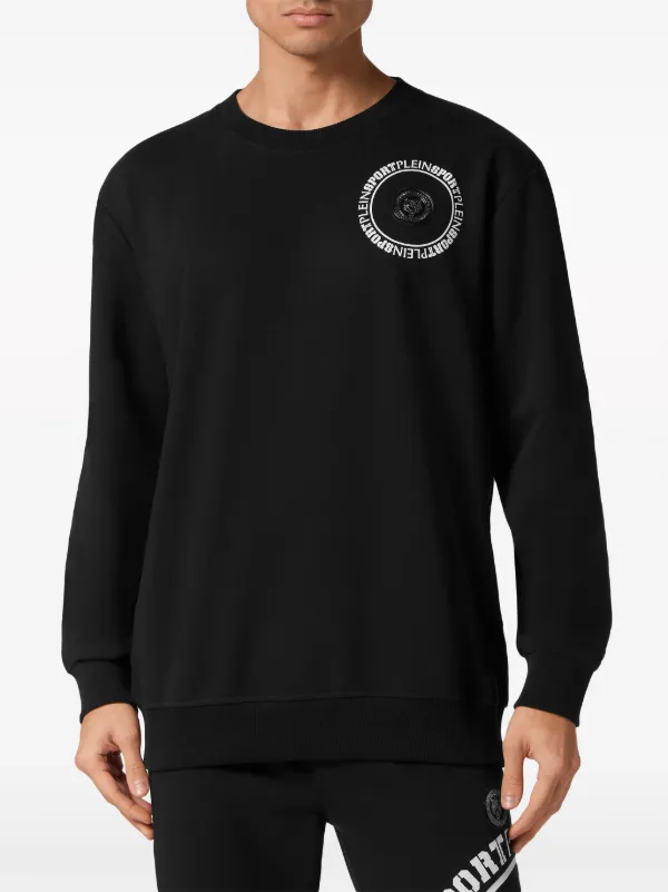 Plein Sport Carbon Tiger Print Sweatshirt Black FARFETCH JO