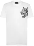 Plein Sport tiger-print cotton T-shirt - White