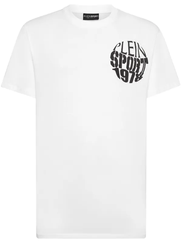 プレインスポーツスクエアブランドロゴホワイトTシャツ Plein Sport ロゴ Tシャツ | ホワイト | FARFETCH JP