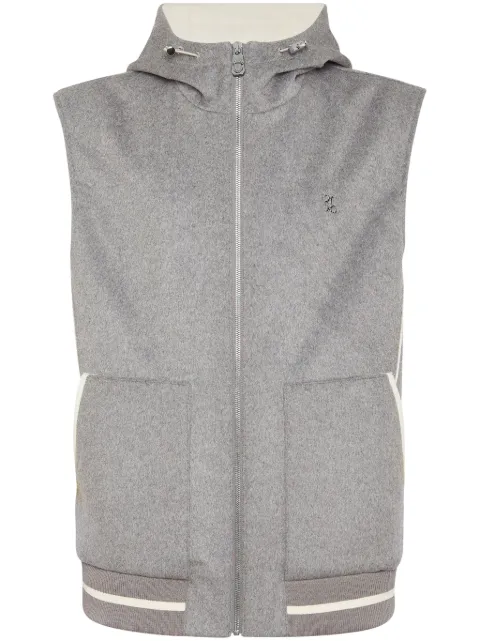 Billionaire logo-appliqué wool vest