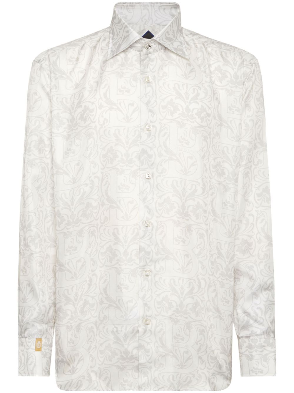 monogram silk shirt