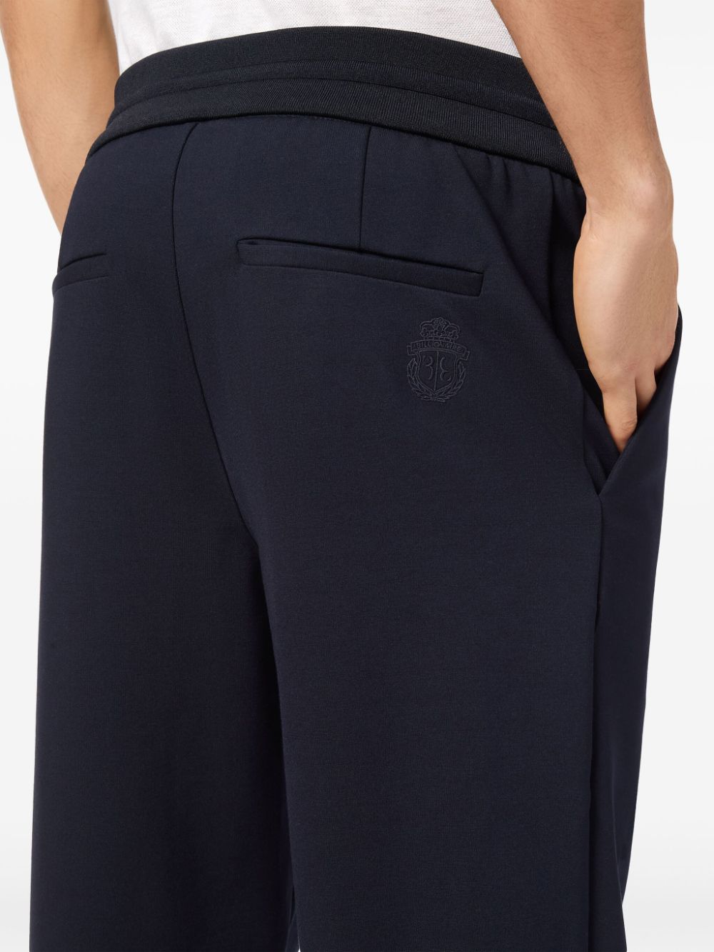 Shop Billionaire Drawstring Jogging Trousers In Blue