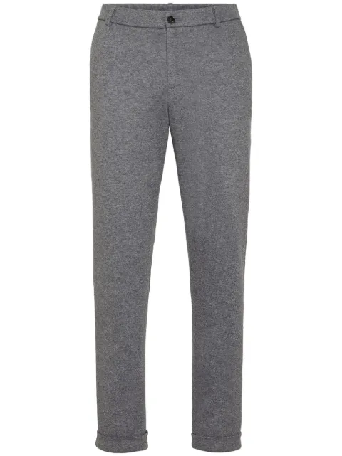 Billionaire wool-silk tapered trousers