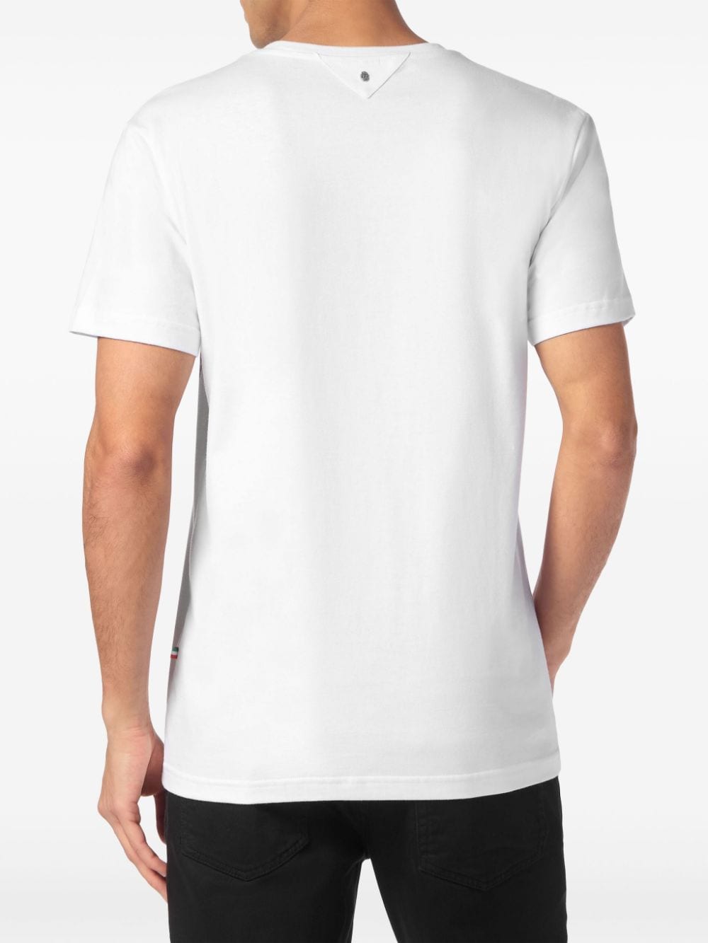 Shop Billionaire Logo-print Cotton T-shirt In White