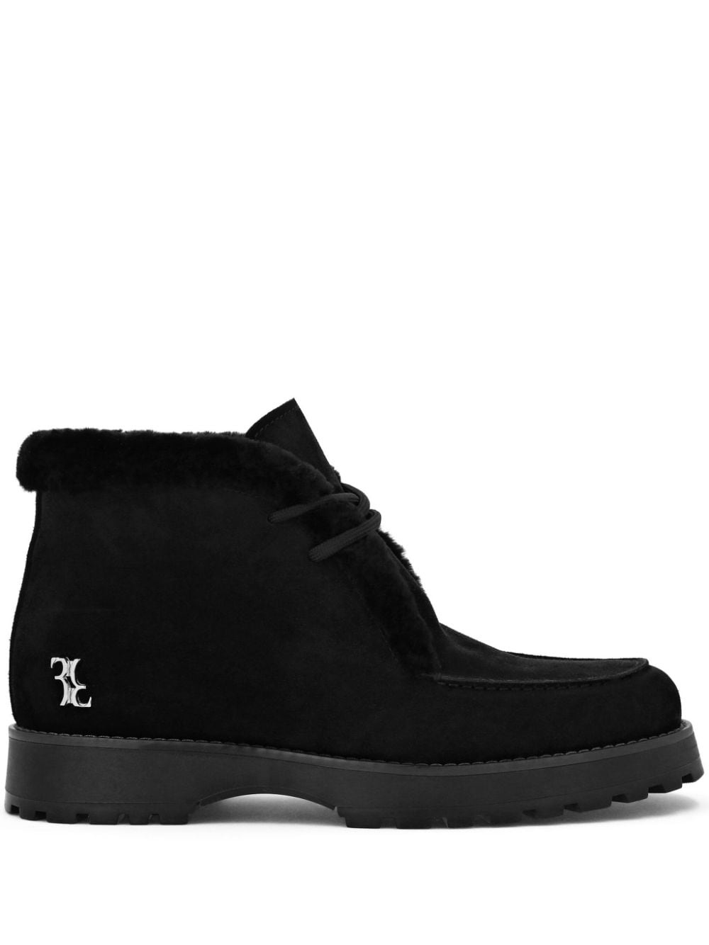 Billionaire Lace-up Suede Boots In Black