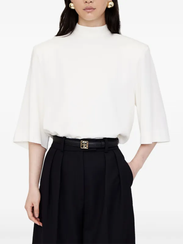 ANINE BING Monogram Belt | Black | FARFETCH