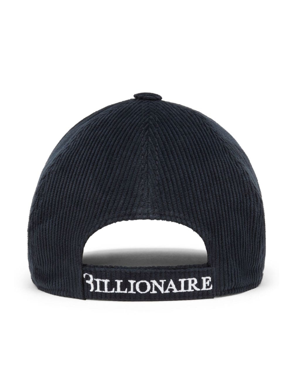 Billionaire Ribfluwelen honkbalpet met logoprint - Blauw