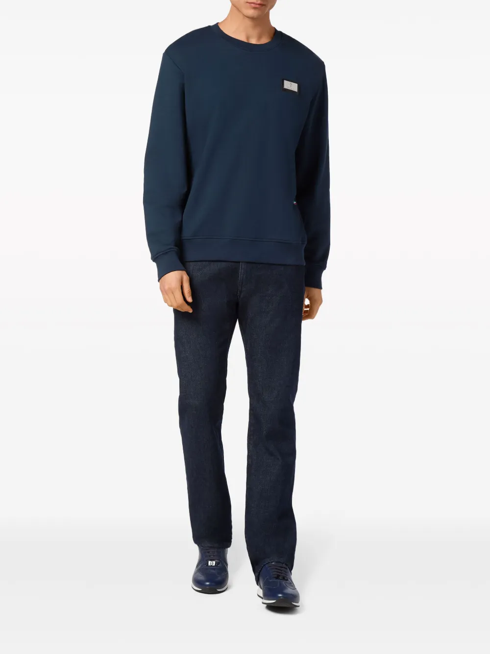 Billionaire Sweater met logoplakkaat - Blauw