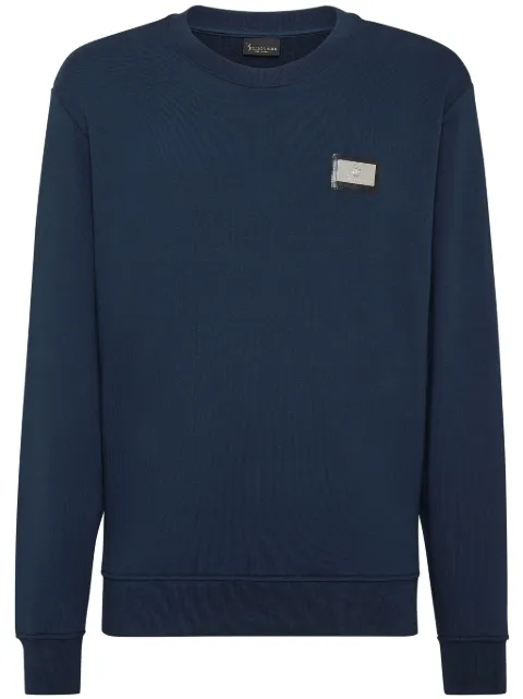 Billionaire logo-plaque cotton sweatshirt
