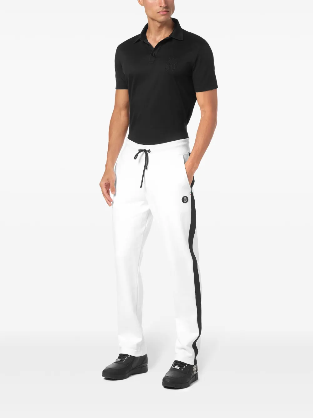 Billionaire contrast side-panel track pants - Wit