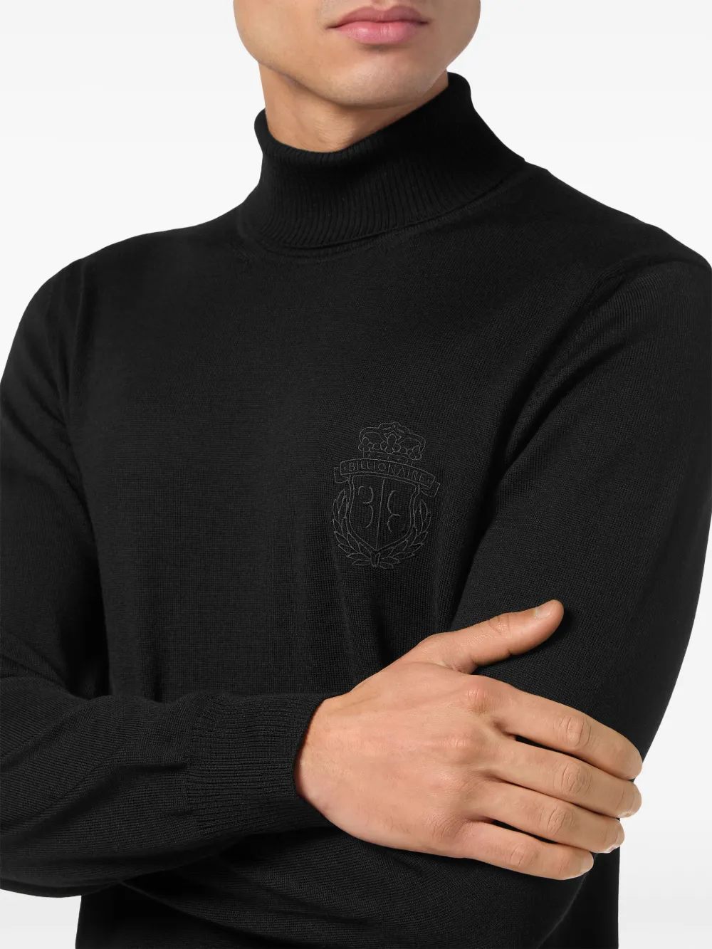 Billionaire Coltrui met geborduurd monogram Zwart