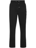 Billionaire metal eyelet drawstring track pants - Black