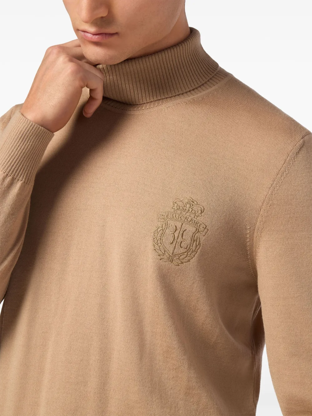 Billionaire Coltrui met geborduurd monogram Beige