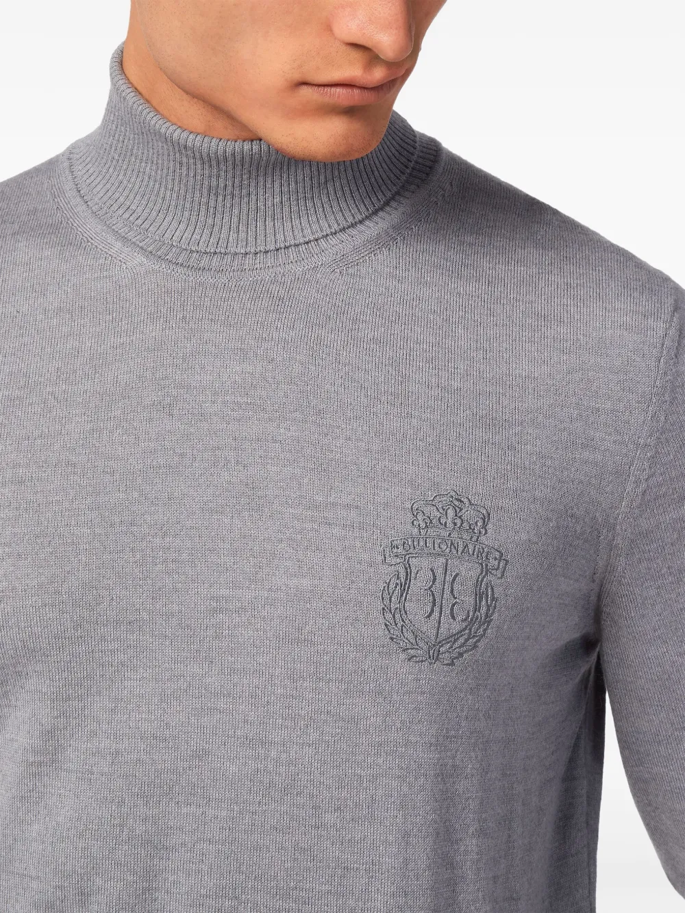 Billionaire Coltrui met geborduurd monogram Grijs