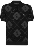 Billionaire intarsia-knit polo shirt - Black