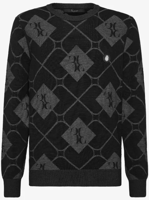 Billionaire intarsia-knit jumper
