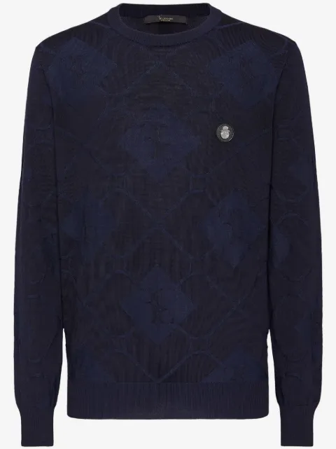 Billionaire intarsia-knit jumper