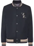 Billionaire logo-embroidered bomber jacket - Blue