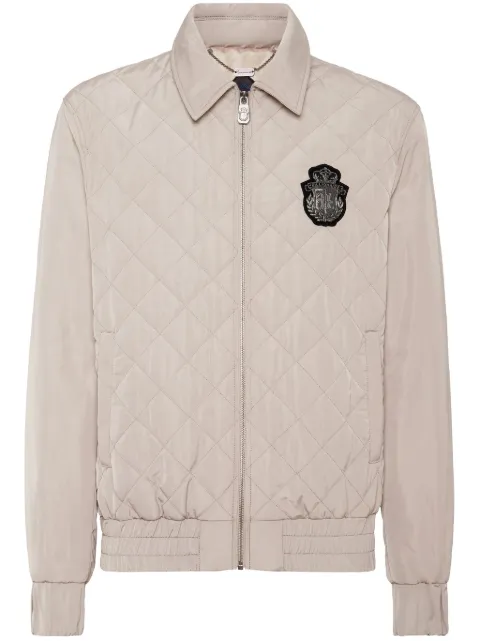Billionaire logo-appliqué quilted jacket 