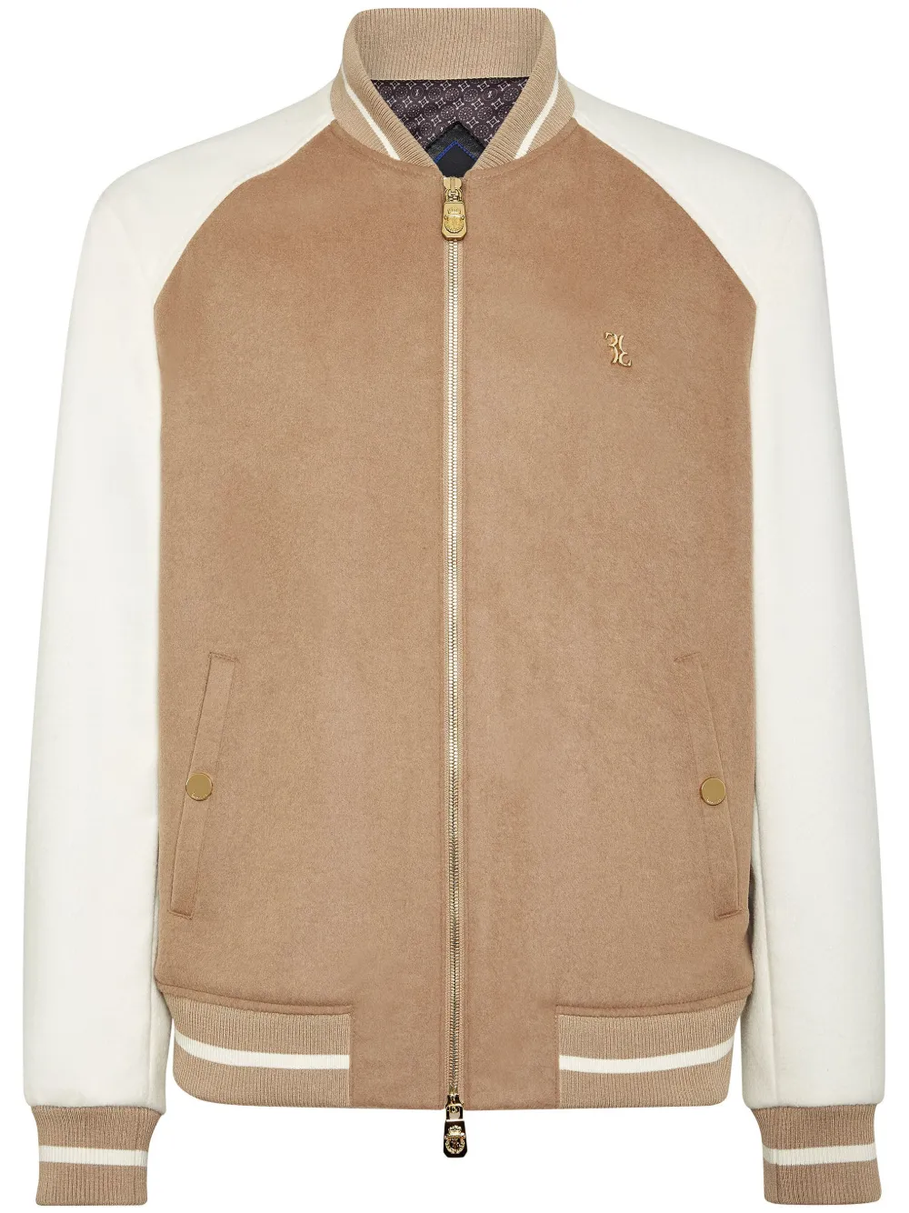 Billionaire Logo Plaque Bomber Jacket