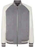 Billionaire logo-appliqué bomber jacket - Grey