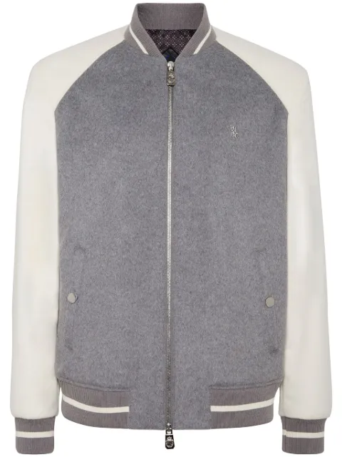 Billionaire logo-appliqué bomber jacket