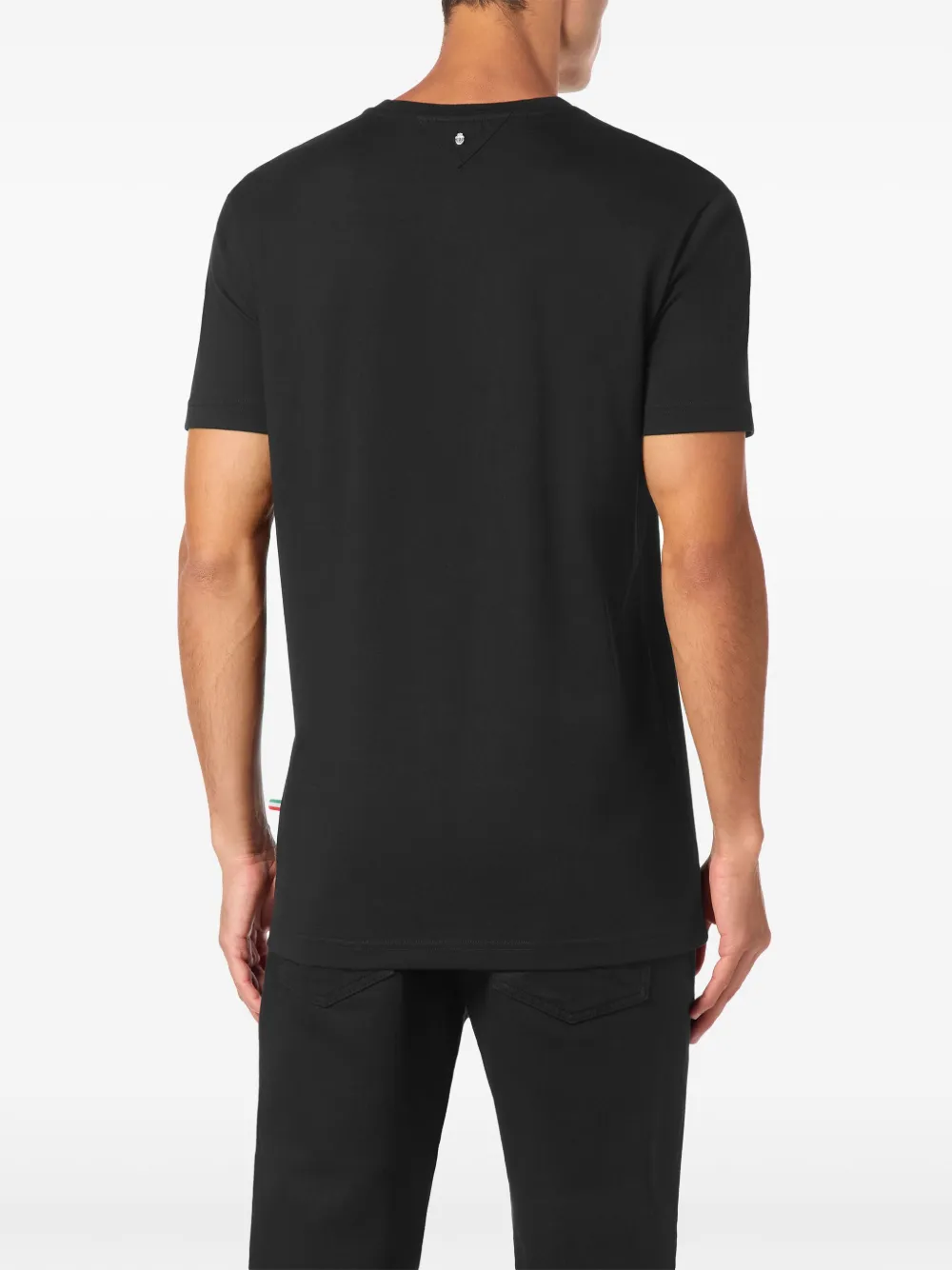 Billionaire Katoenen T-shirt met geborduurd logo Zwart