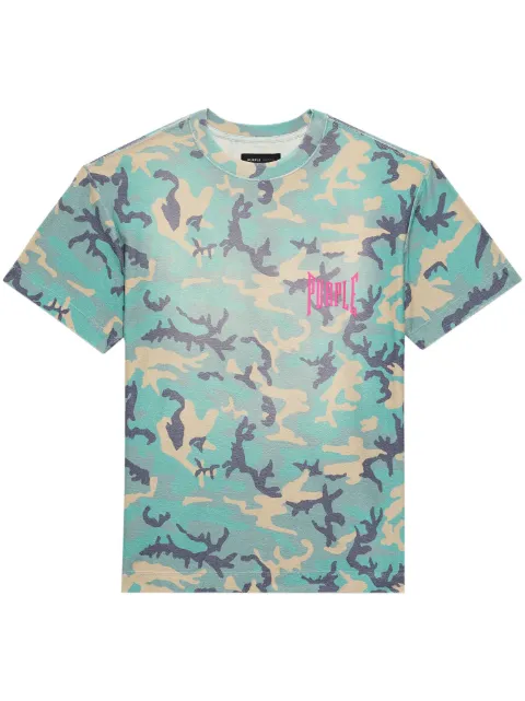 Purple Brand graphic-print embroidered-logo cotton t-shirt
