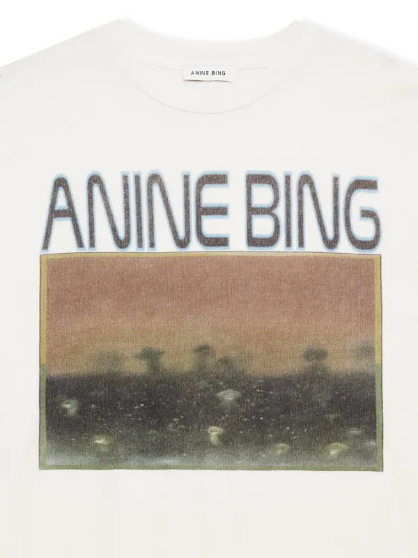 ANINE BING Cade Mushrooms T-shirt | White | FARFETCH