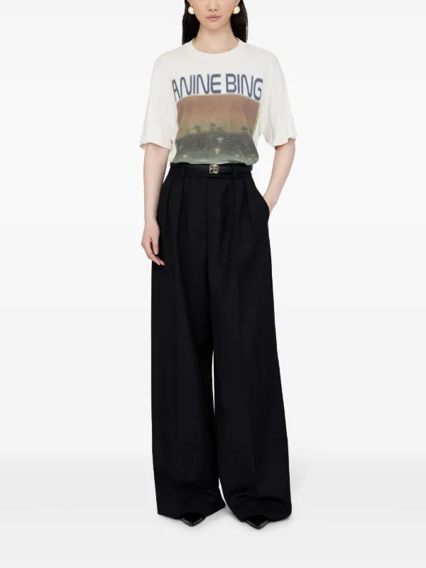 ANINE BING Cade Mushrooms T-shirt | White | FARFETCH