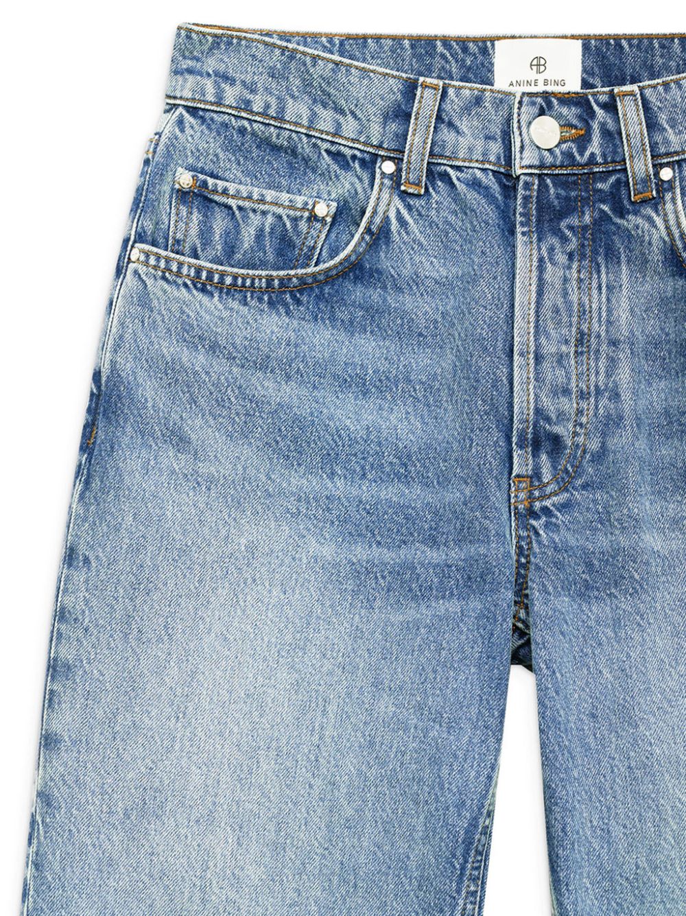 Shop Anine Bing Benson Jeans In Blau