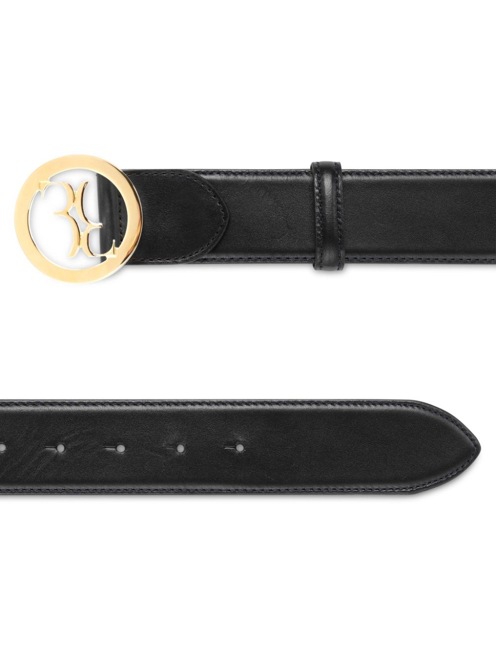 Billionaire logo-buckle belt - Black