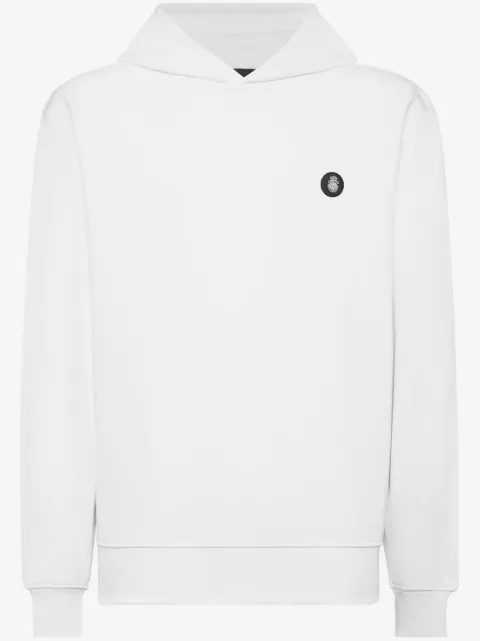 Billionaire logo-patch crew-neck hoodie