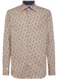 Billionaire monogram-pattern cotton shirt - Neutrals