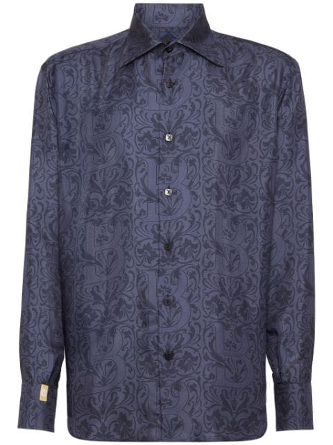 Billionaire monogram silk shirt