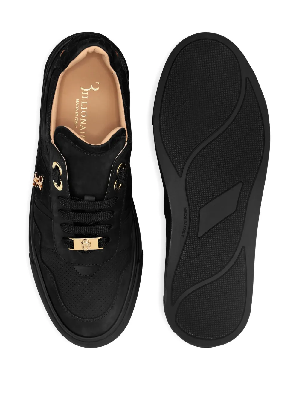 Billionaire Sneakers met mesh vlakken Zwart