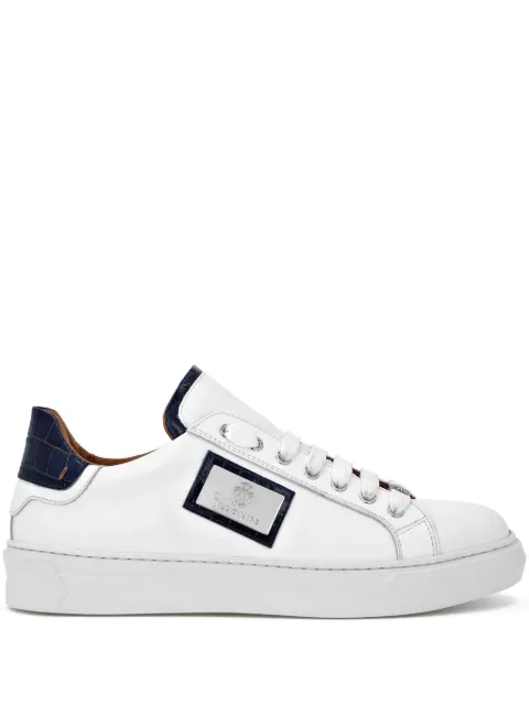 Billionaire baskets en cuir à plaque logo