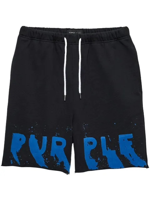 Purple Brand shorts con logo estampado