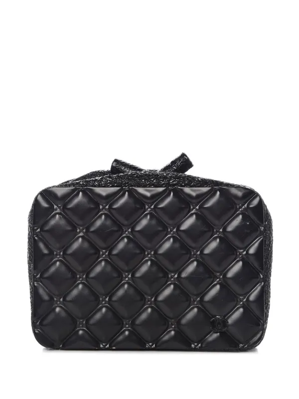 3月末までのセール CHANEL 黒 キルティング クラッチバッグ CHANEL Pre-Owned ミノディエール クラッチバッグ | ブラック
