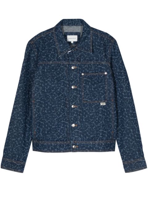 Maison Kitsuné geometric-patterned denim jacket