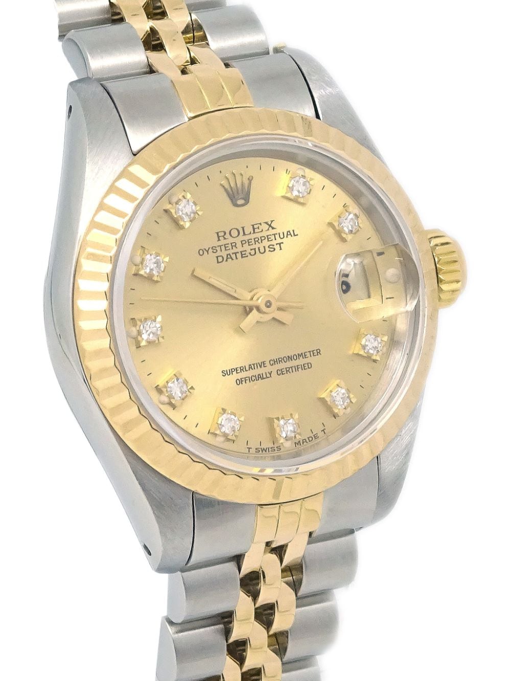 Rolex 1988 pre-owned Oyster Perpetual Datejust horloge 26 mm - Goud