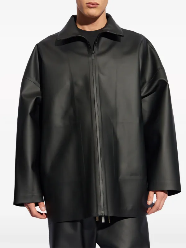 Fear Of God high-neck faux-leather Jacket | Black | FARFETCH JO Fear Of God high-neck faux-leather Jacket | Black | FARFETCH JO