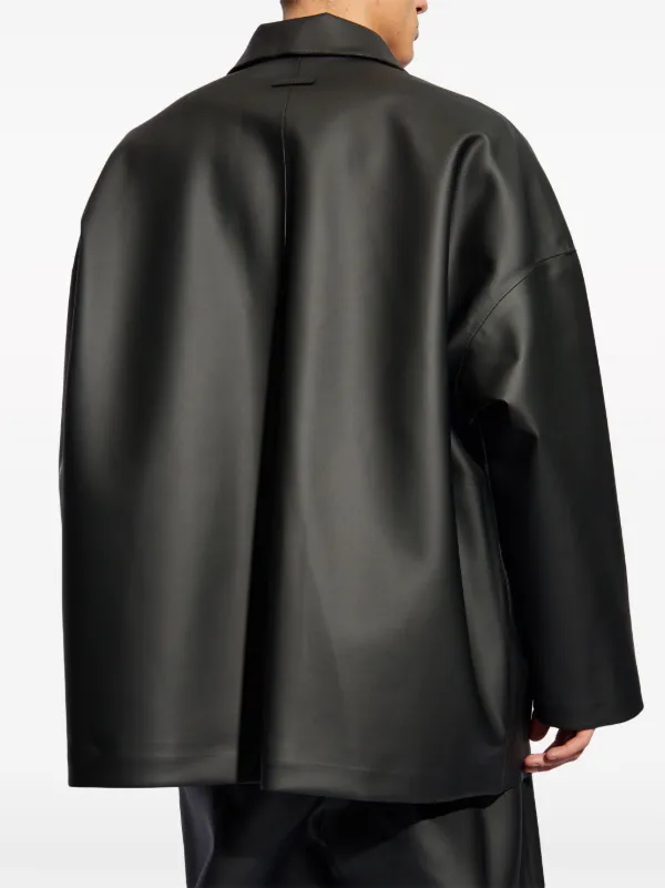 Fear Of God high-neck faux-leather Jacket | Black | FARFETCH JO