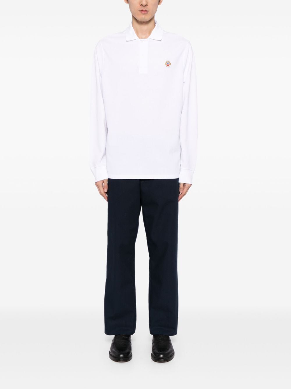 Bally Poloshirt met lange mouwen - Wit