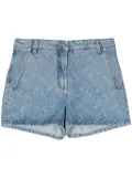 Bally chevron-logo denim shorts - Blue