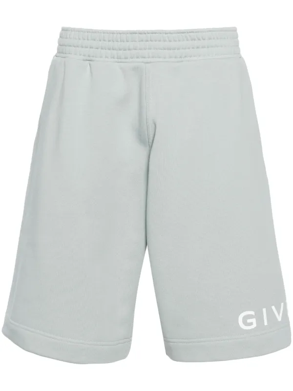 Givenchy logo-print Jersey Bermuda Shorts | Blue | FARFETCH