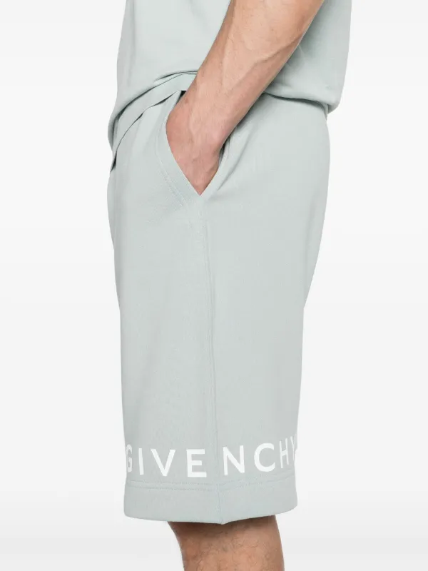 Givenchy logo-print Jersey Bermuda Shorts | Blue | FARFETCH
