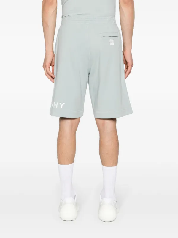 Givenchy logo-print Jersey Bermuda Shorts | Blue | FARFETCH